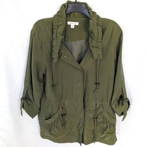 Women's Utility Jacket | Coldwater Creek | Olive Green | Size XS (4)
